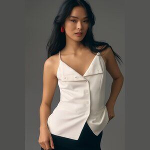 NEW Sunday in Brooklyn Size XL Ponte Apron Vest - White